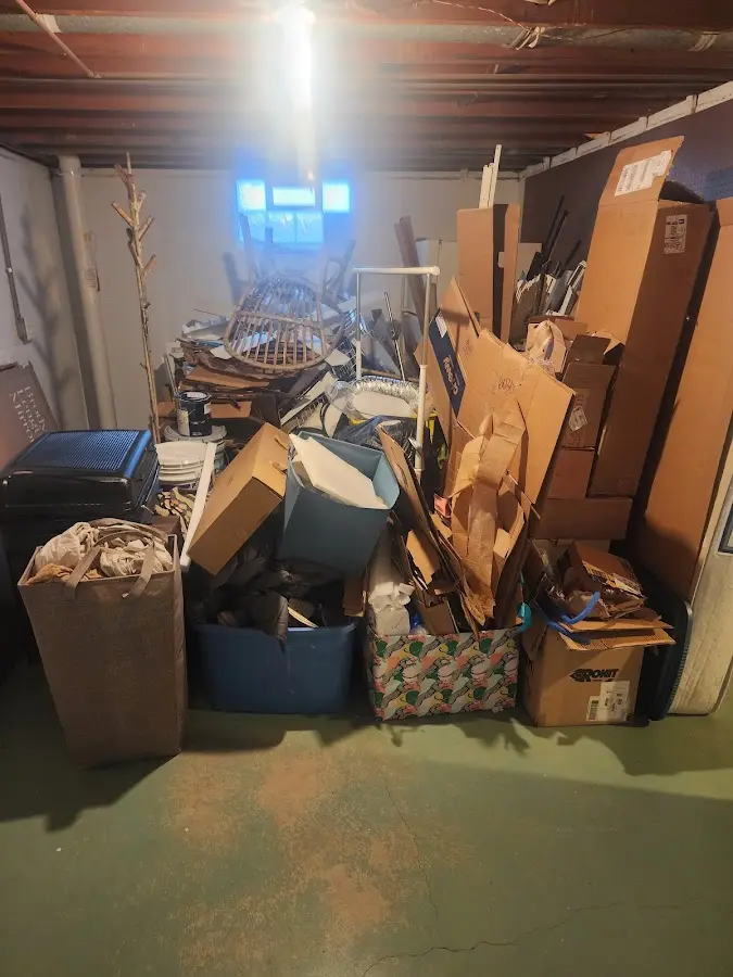 Roll-off dumpster container at job site for 2 Yard Dumpster Rental in Southampton